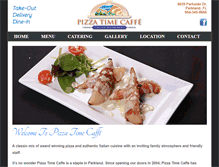 Tablet Screenshot of pizzatimecaffe.com